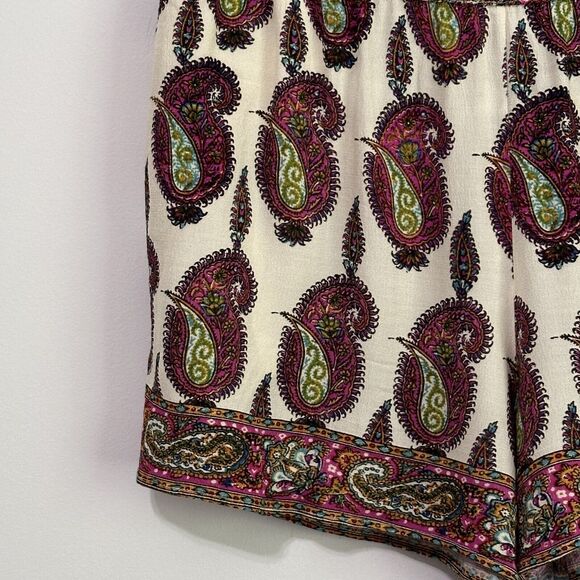 Anthropologie Shorts L ett:twa Floral Paisley Pull On Summer Boho Trendy Party - Picture 4 of 10